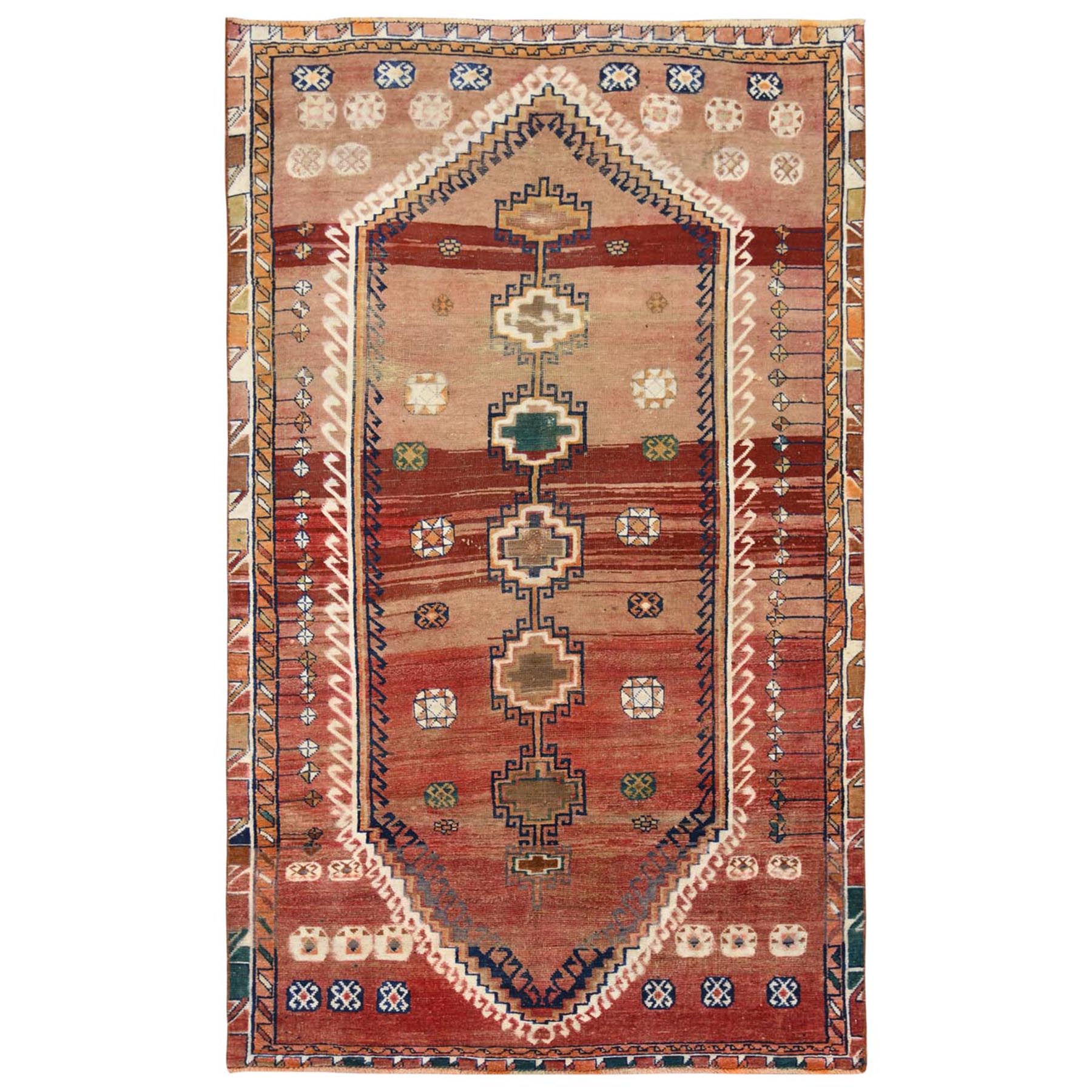 Traditional Wool Hand-Knotted Area Rug 4'6